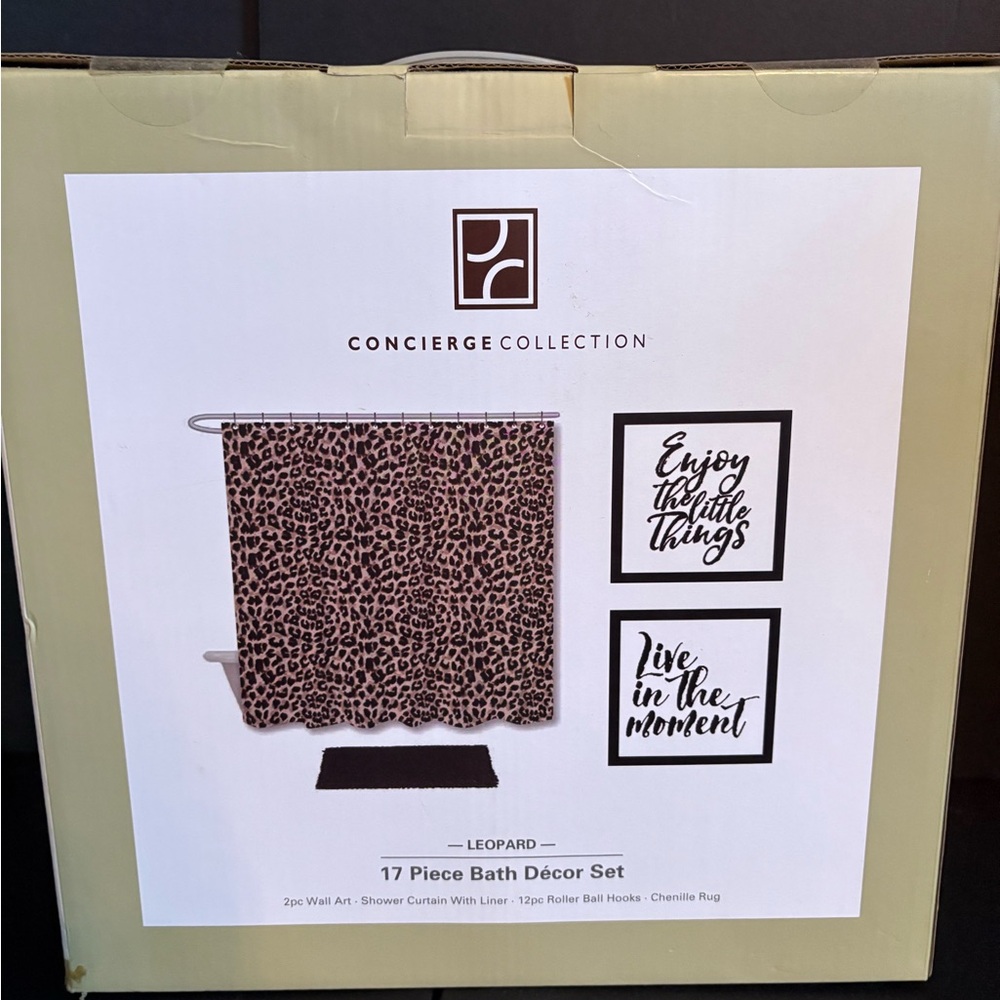 Concierge Collection Leopard Bath Décor Set